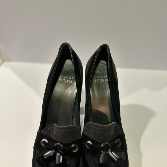 Vintage 90s/Y2K Stuart Weitzman Black/Grey Suede Tassel. First Pic-Example Only - Picture 7 of 10